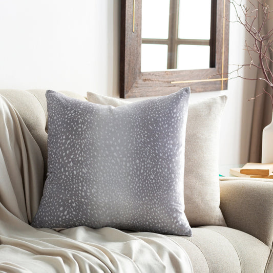 Doe Pillow - 23491 by Surya in light gray, cream. Made from 100% polyester in a unique style.