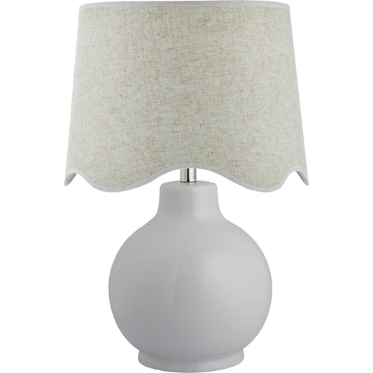 001 SI-2168551 | Primary Silo | Doheny Table Lamp II by Livabliss in high gloss. Made from ceramic, rattan, metal in a modern style.
