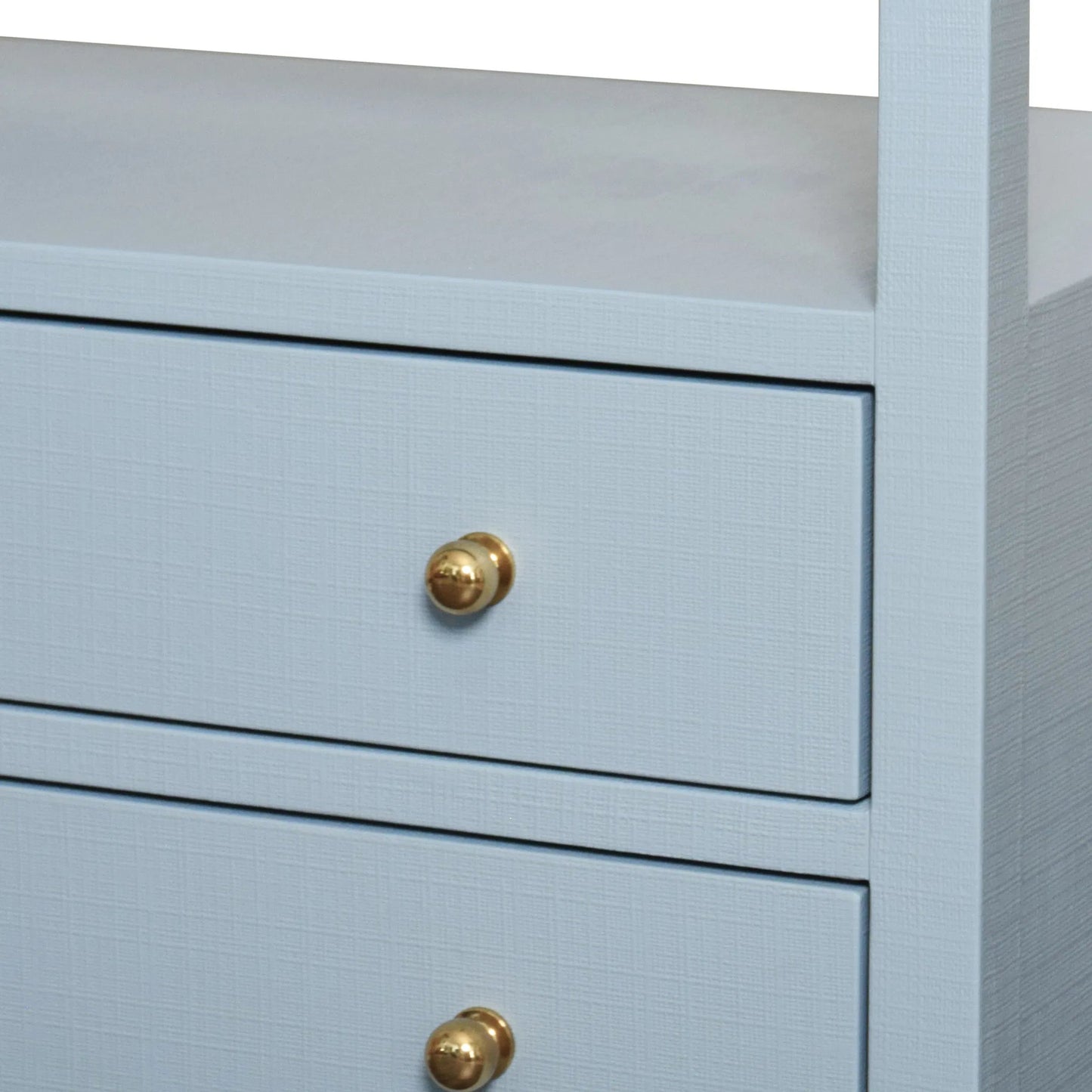 018 SI-2353666 | Closeup | Douglas Two Drawer Side Table by Worlds Away. Made from unique in a modern style.