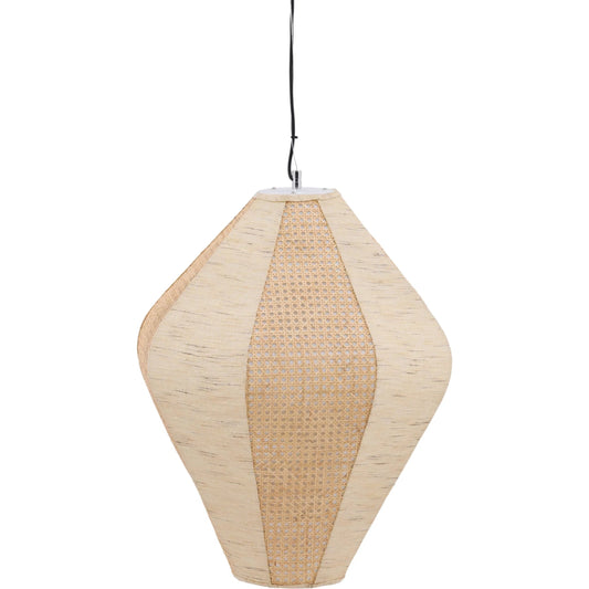 Vale Pendant by Arch & Plane in natural. Made from cotton fabric, rattan cane in a transitional style.