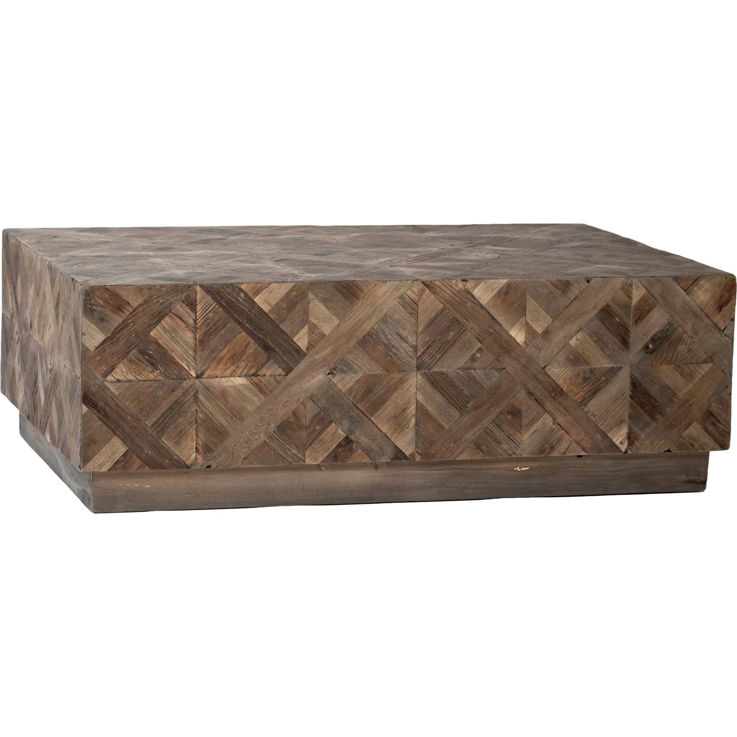 001 SI-2075317 | Primary Silo | Everett Reclaimed Wood Coffee Table by Arch & Plane in brown and medium brown sealed finish. Made from reclaimed elm wood in a modern style.