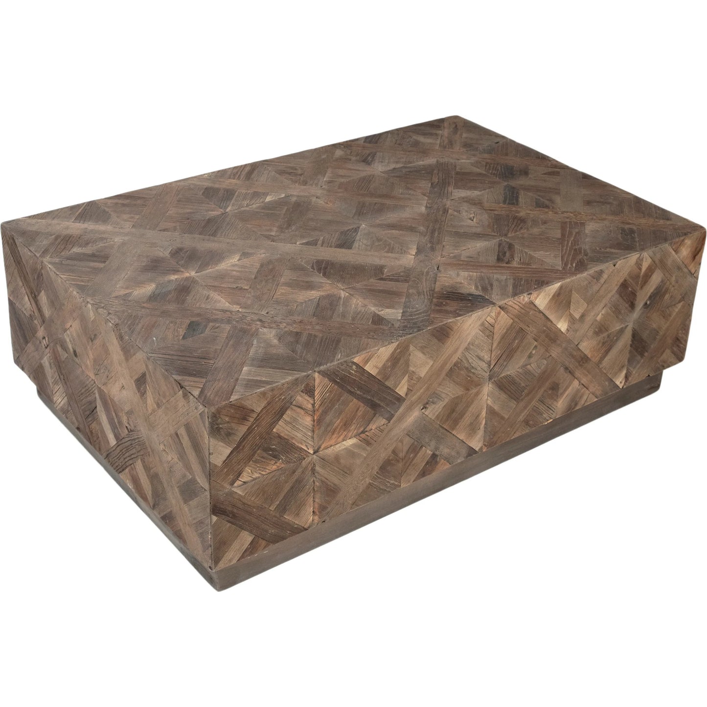 003 SI-2075317 | Unknown | Everett Reclaimed Wood Coffee Table by Arch & Plane in brown and medium brown sealed finish. Made from reclaimed elm wood in a modern style.