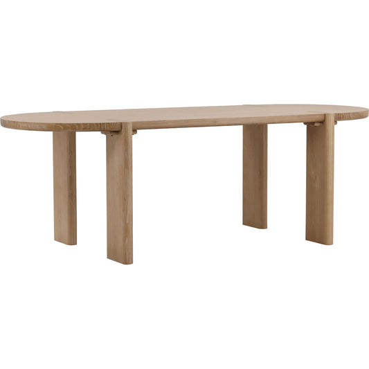 Prairie Dining Table by Arch & Plane in light natural. Made from elm wood in a transitional style.