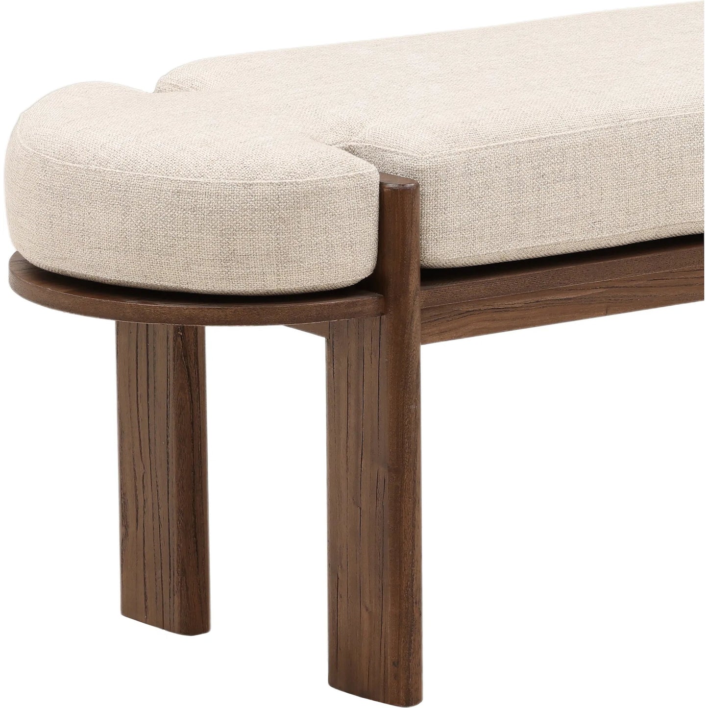 007 SI-2350504 | Closeup | Ella Bench by Arch & Plane. Made from polyester upholstery, elm wood in a transitional style.