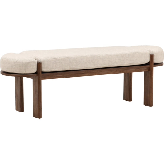 Ella Bench by Arch & Plane. Made from polyester upholstery, elm wood in a transitional style.