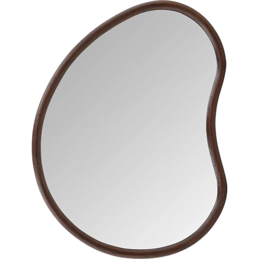 Uriah Mirror by Arch & Plane in brown. Made from mindi wood frame in a modern style.