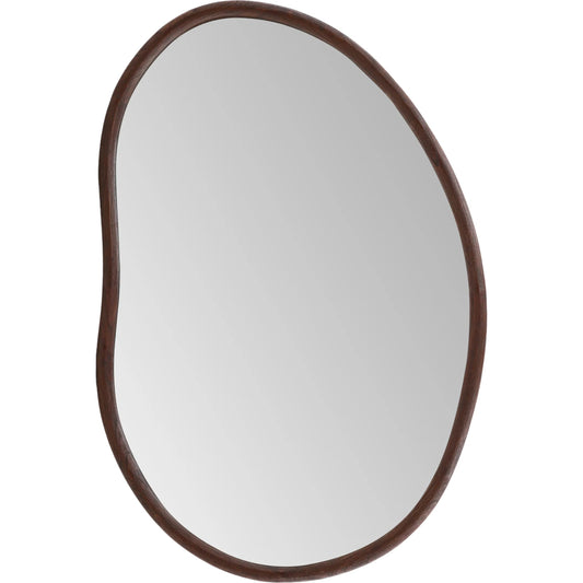 Uriah Mirror by Arch & Plane in brown. Made from mindi wood frame in a modern style.