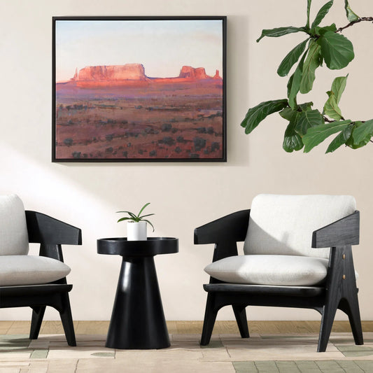 Adelaide Occasional Chair by Arch & Plane in black wood finish, off white upholstery. Made from mindi wood, polyester blend upholstery in a modern style.
