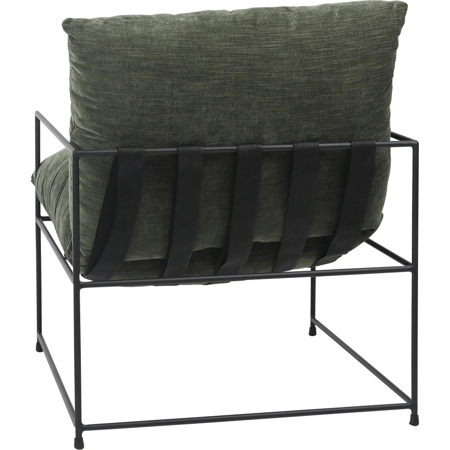005 SI-2350542 | Additional Silo | Inska Occasional Chair by Arch & Plane in fern green with black iron frame. Made from low pile chenille upholstery with metal frame in a unique style.