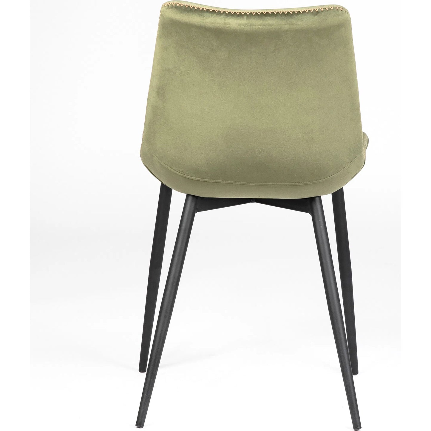 003 SI-1924326 | Additional Silo | Pearl Velvet Upholstered Dining Chair in Olive Green by Arch & Plane in olive green, black and fabric. Made from velvet in a modern style.