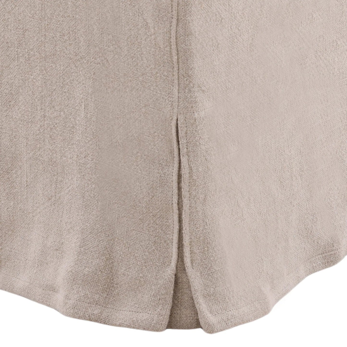 003 SI-2350546 | Closeup | Charolette White Linen Slipcovered Dining Chair by Arch & Plane in natural linen. Made from linen blend fabric in a unique style.