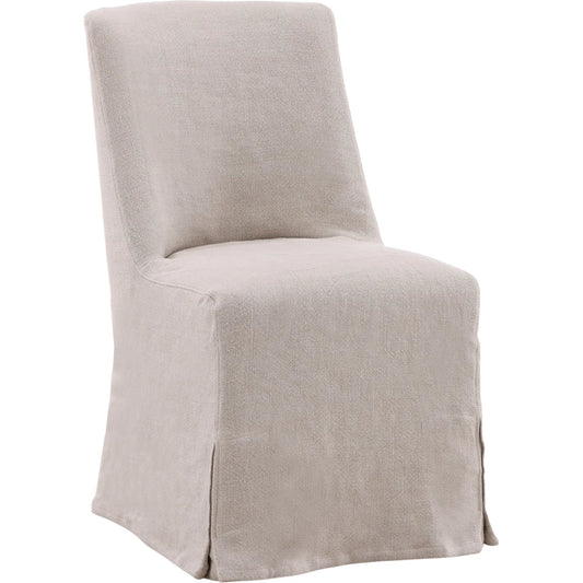 000 SI-2350546 | Primary Silo | Charolette White Linen Slipcovered Dining Chair by Arch & Plane in natural linen. Made from linen blend fabric in a unique style.