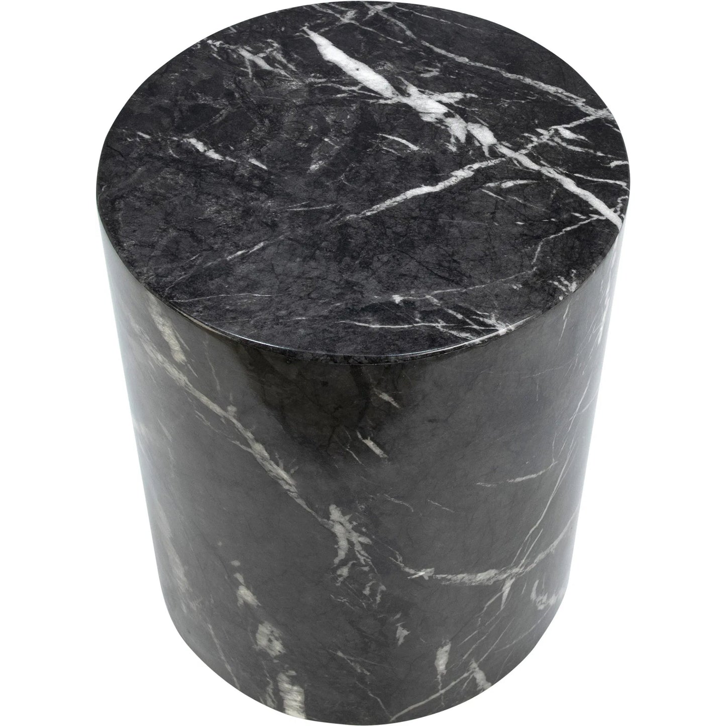003 SI-2075446 | Unknown | Sully Concrete Side Table by Arch & Plane in black and black marble water-transfer with white veining. Made from lightweight concrete in a modern style.