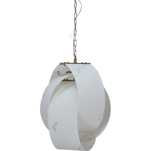 Brusells Modern Sculptural Pendant by Arch & Plane in white, grey, gold and antique brass finish. Made from iron, polyresin in a modern style.