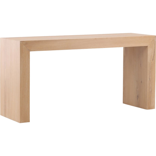 Jovian Console Table by Arch & Plane in light natural. Made from oak wood in a transitional style.