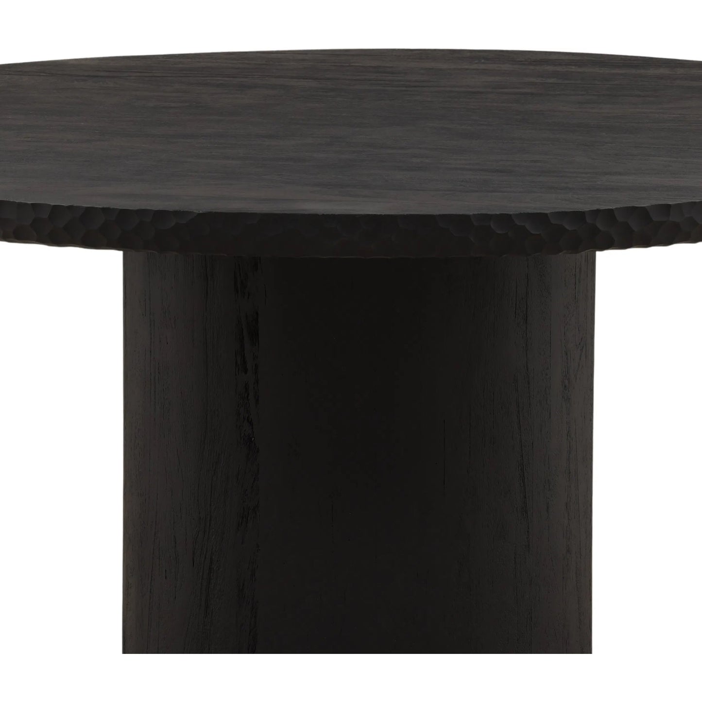 003 SI-2532813 | Closeup | Camryn Dining Table by Arch & Plane in black. Made from mango wood in a unique style.