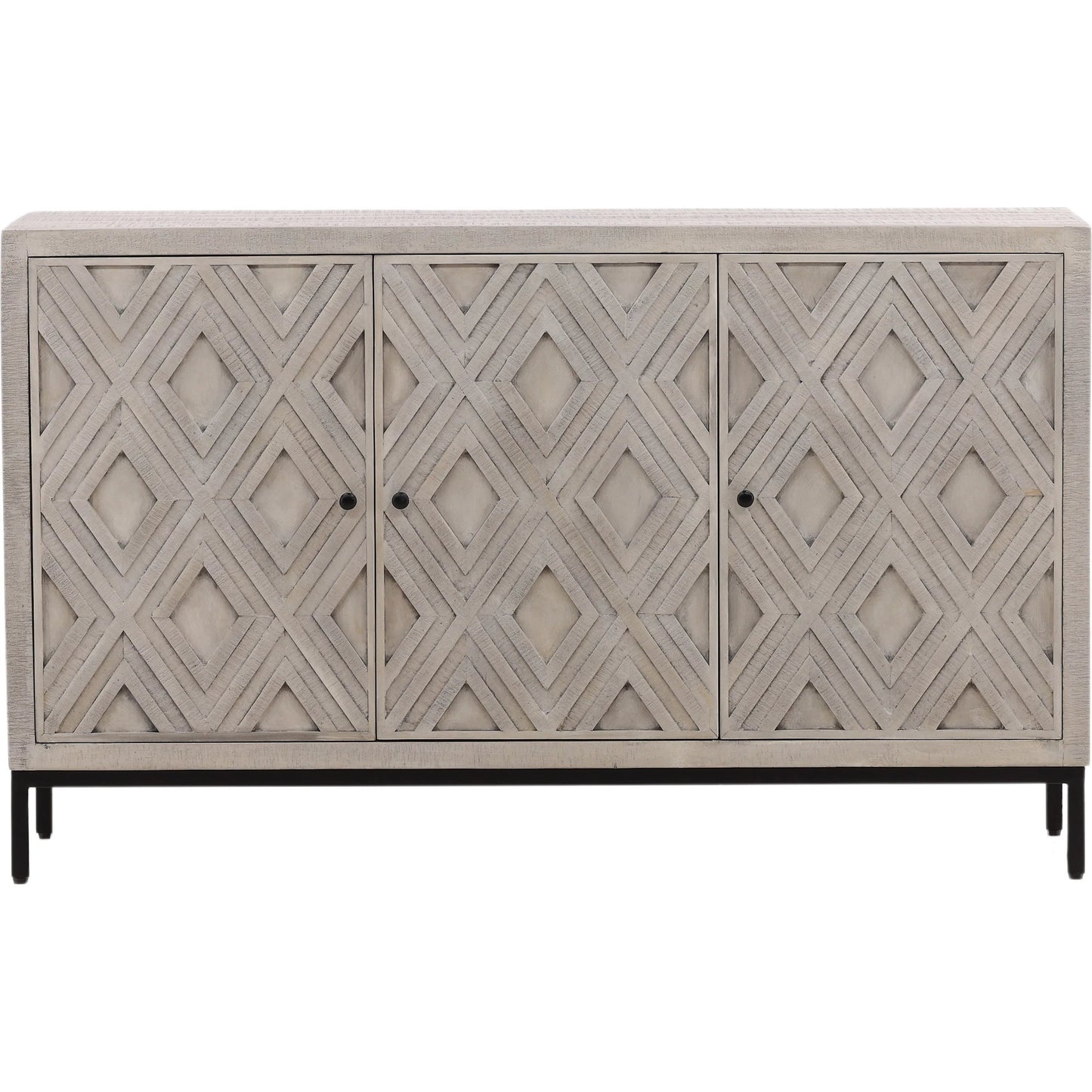 002 SI-2075434 | Additional Silo | Selene Geometric Sideboard by Arch & Plane in brown and light grey wash sealed finish. Made from reclaimed mango wood, iron in a modern style.