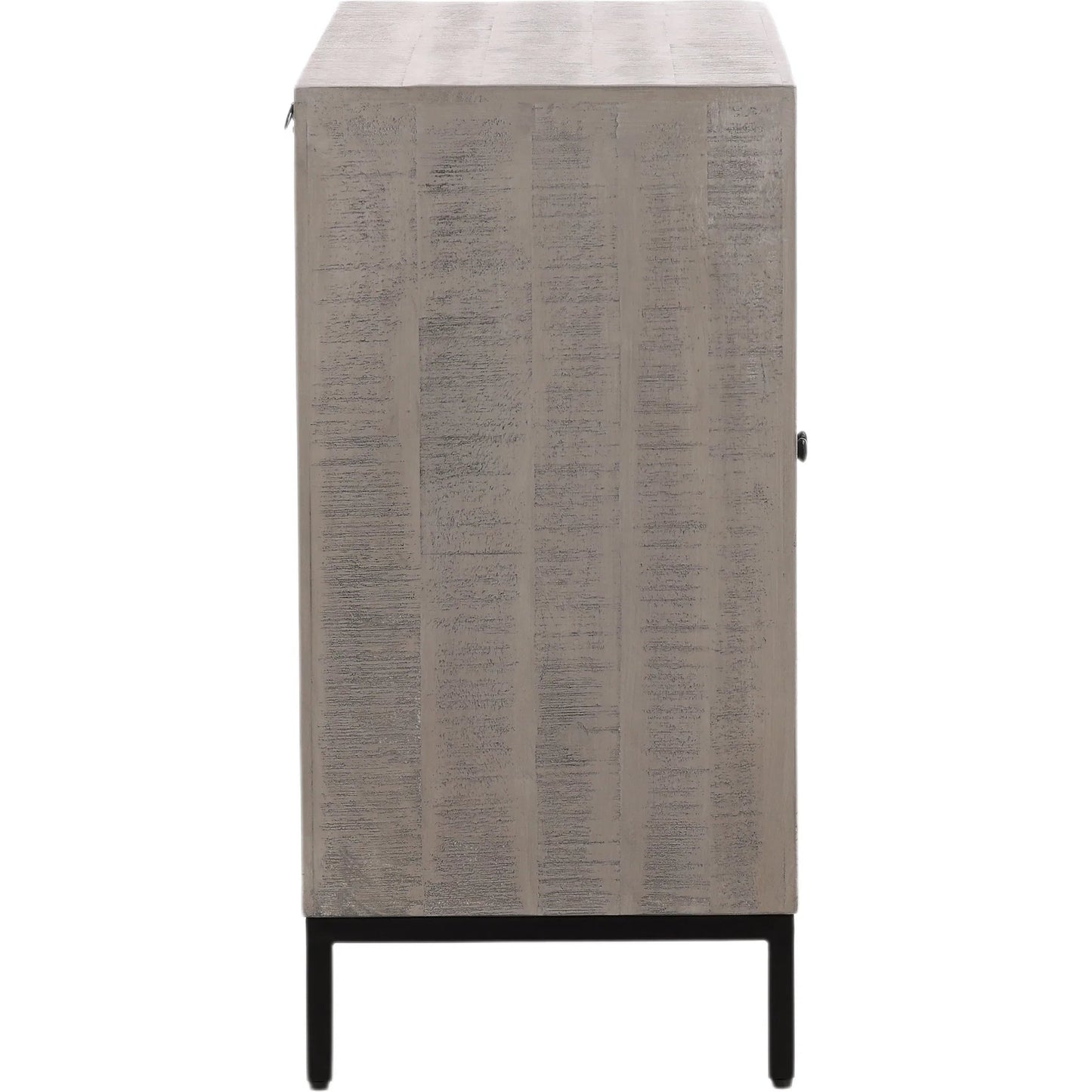 003 SI-2075434 | Additional Silo | Selene Geometric Sideboard by Arch & Plane in brown and light grey wash sealed finish. Made from reclaimed mango wood, iron in a modern style.