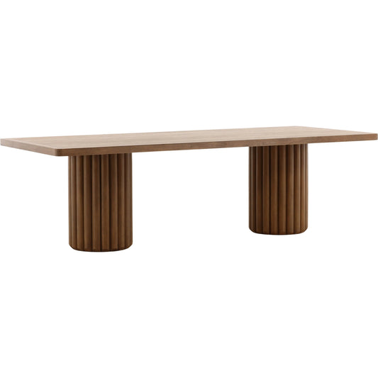 Henley Dining Table by Arch & Plane in dark brown. Made from rubber wood, oak veneer in a transitional style.