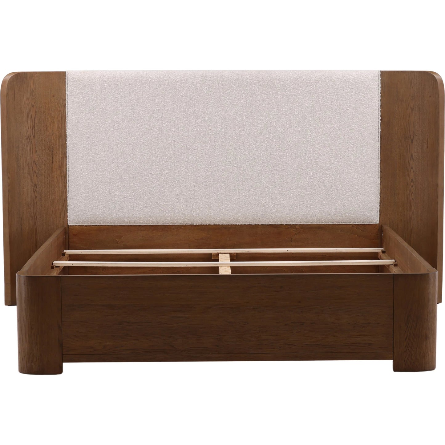 002 SI-2532842 | Additional Silo | Leon Bed by Arch & Plane in cream, natural. Made from boucle fabric, oak veneer in a unique style.