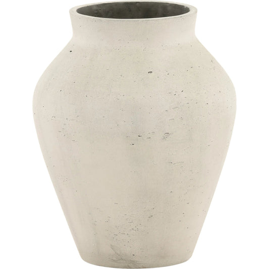 Faustus Vase by Arch & Plane. Made from cement in a transitional style.