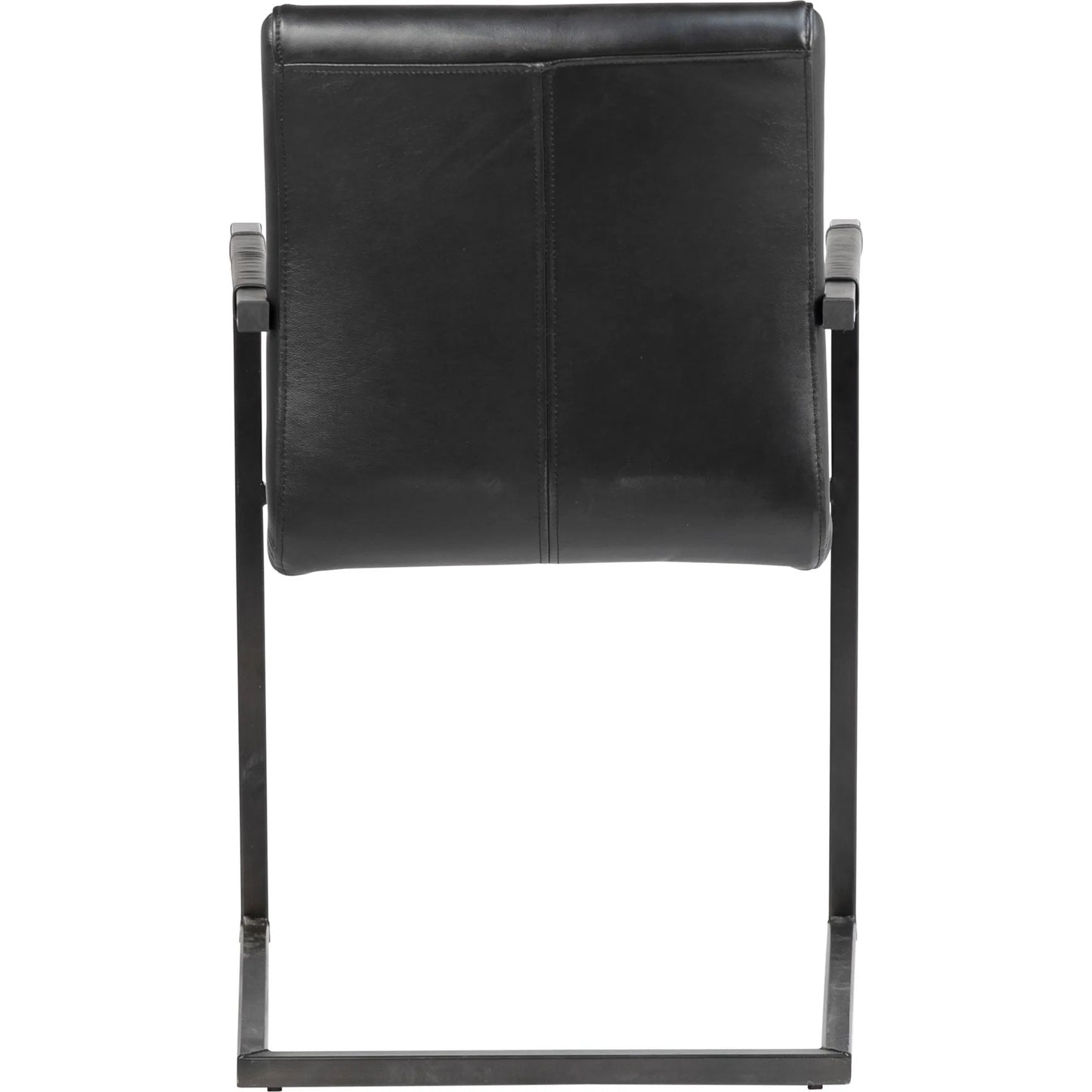 003 SI-1924438 | Additional Silo | Tess Black Leather Dining Arm Chair by Arch & Plane in black. Made from top grain leather in a modern style.