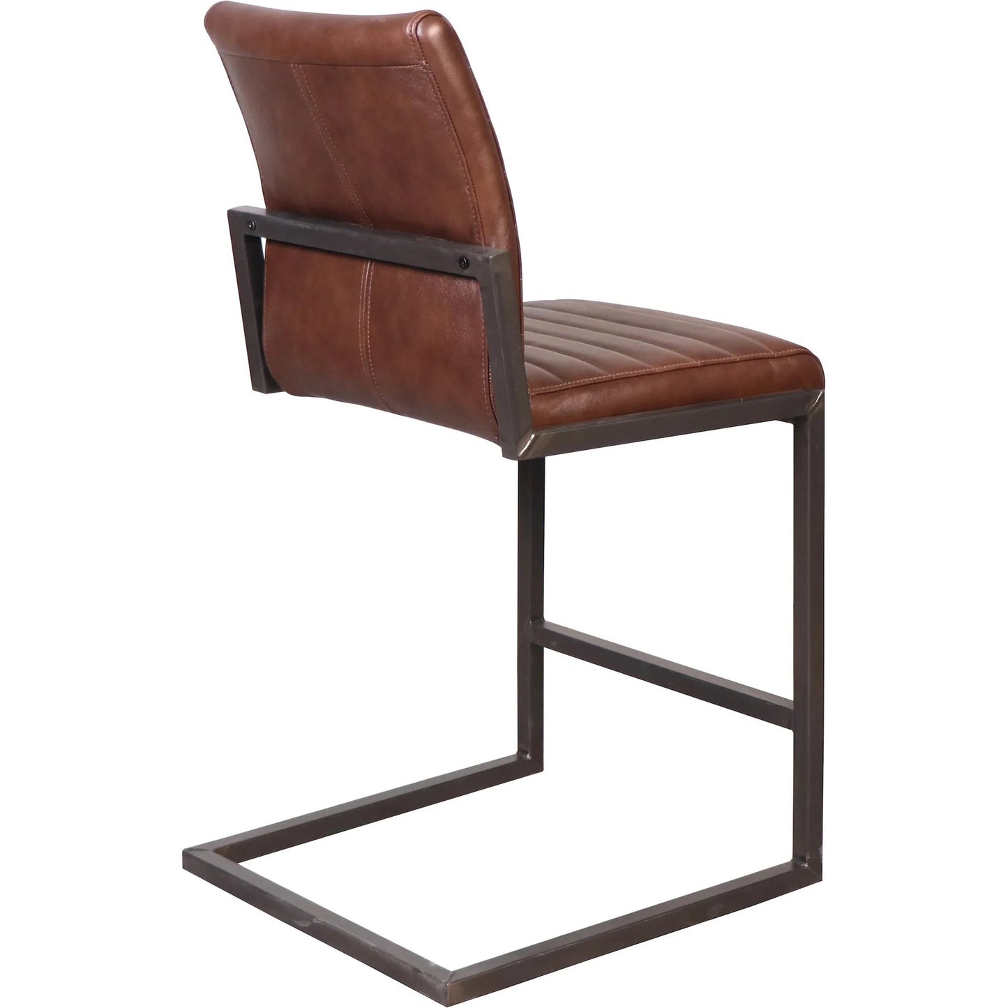 004 SI-1924442 | Additional Silo | Tess Leather Counter Stool in Vintage Brown by Arch & Plane in vintage brown, black. Made from top grain leather in a modern style.
