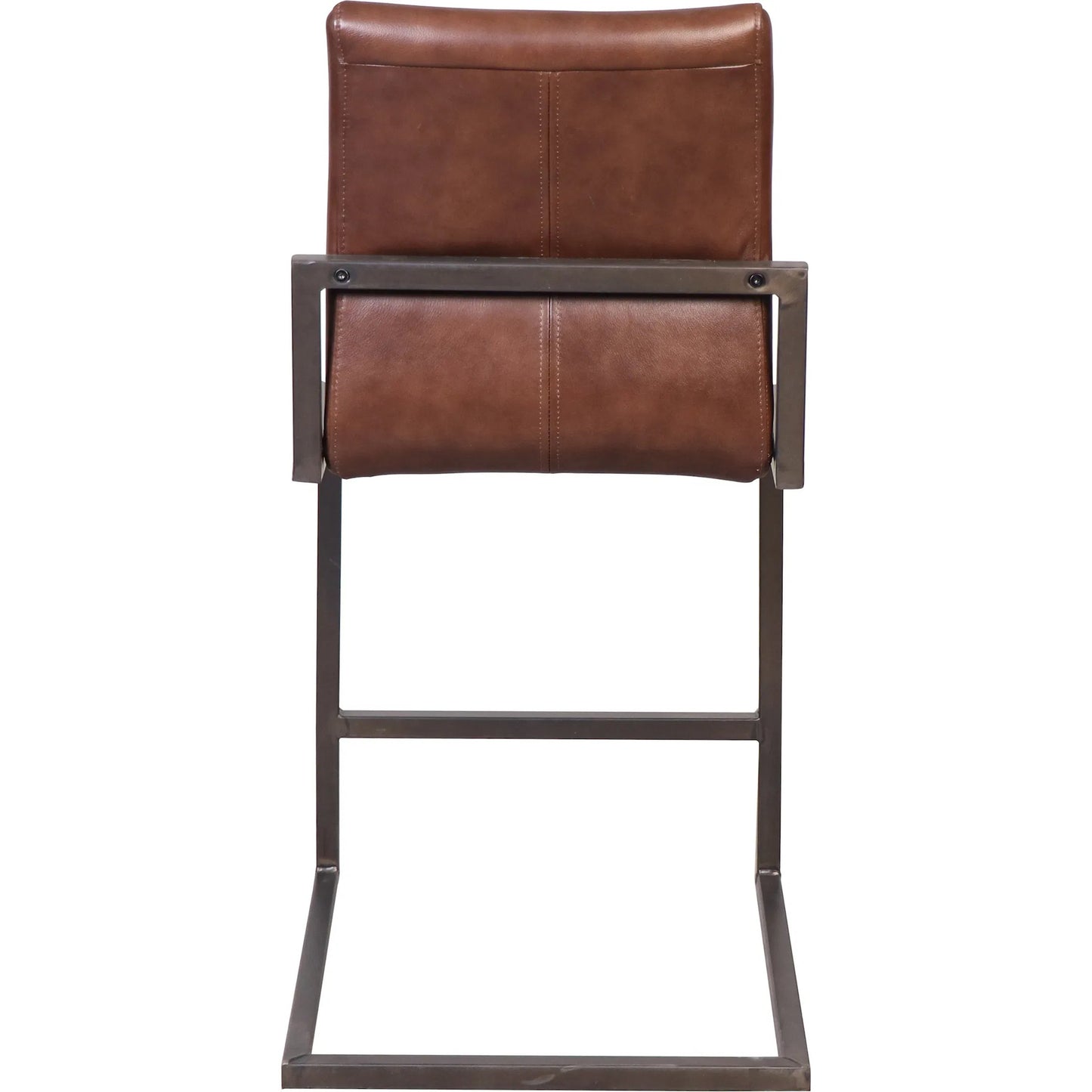 005 SI-1924442 | Additional Silo | Tess Leather Counter Stool in Vintage Brown by Arch & Plane in vintage brown, black. Made from top grain leather in a modern style.