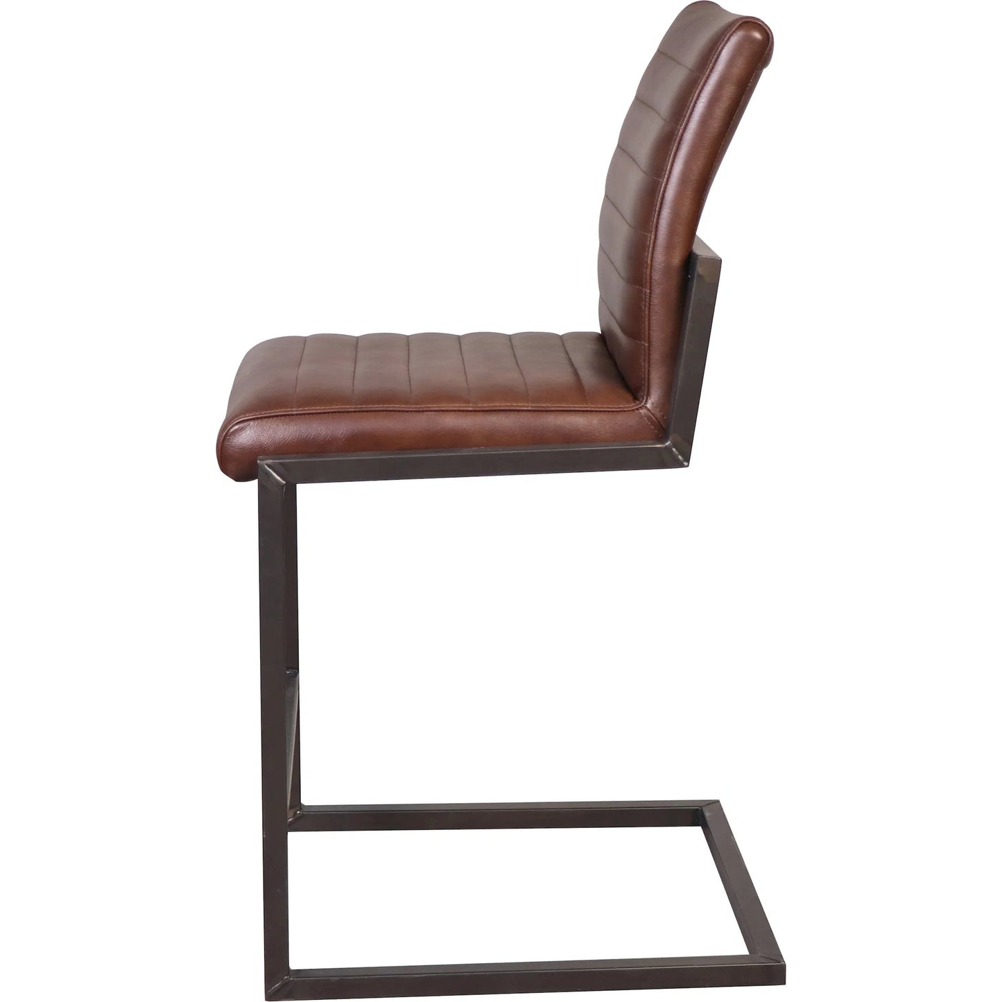 003 SI-1924442 | Additional Silo | Tess Leather Counter Stool in Vintage Brown by Arch & Plane in vintage brown, black. Made from top grain leather in a modern style.