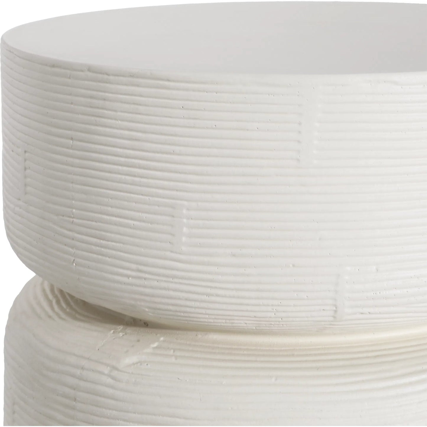 002 SI-2350653 | Closeup | Ty Side Table by Arch & Plane in ivory. Made from concrete in a modern style.