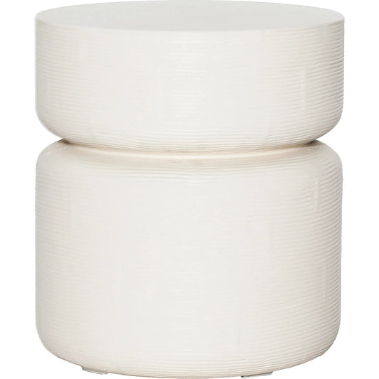 Ysabel Side Table by Arch & Plane in ivory. Made from concrete in a modern style.