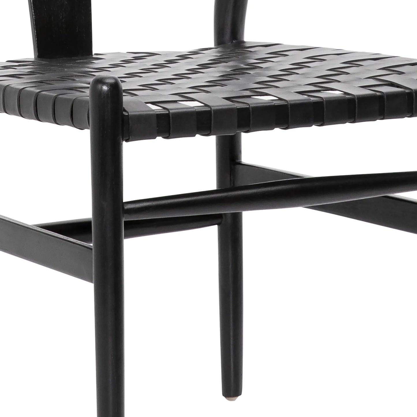 003 SI-2350663 | Additional Silo | Bernice Dining Chair by Arch & Plane. Made from full grain leather upholstery woven on a teak wood frame in a unique style.