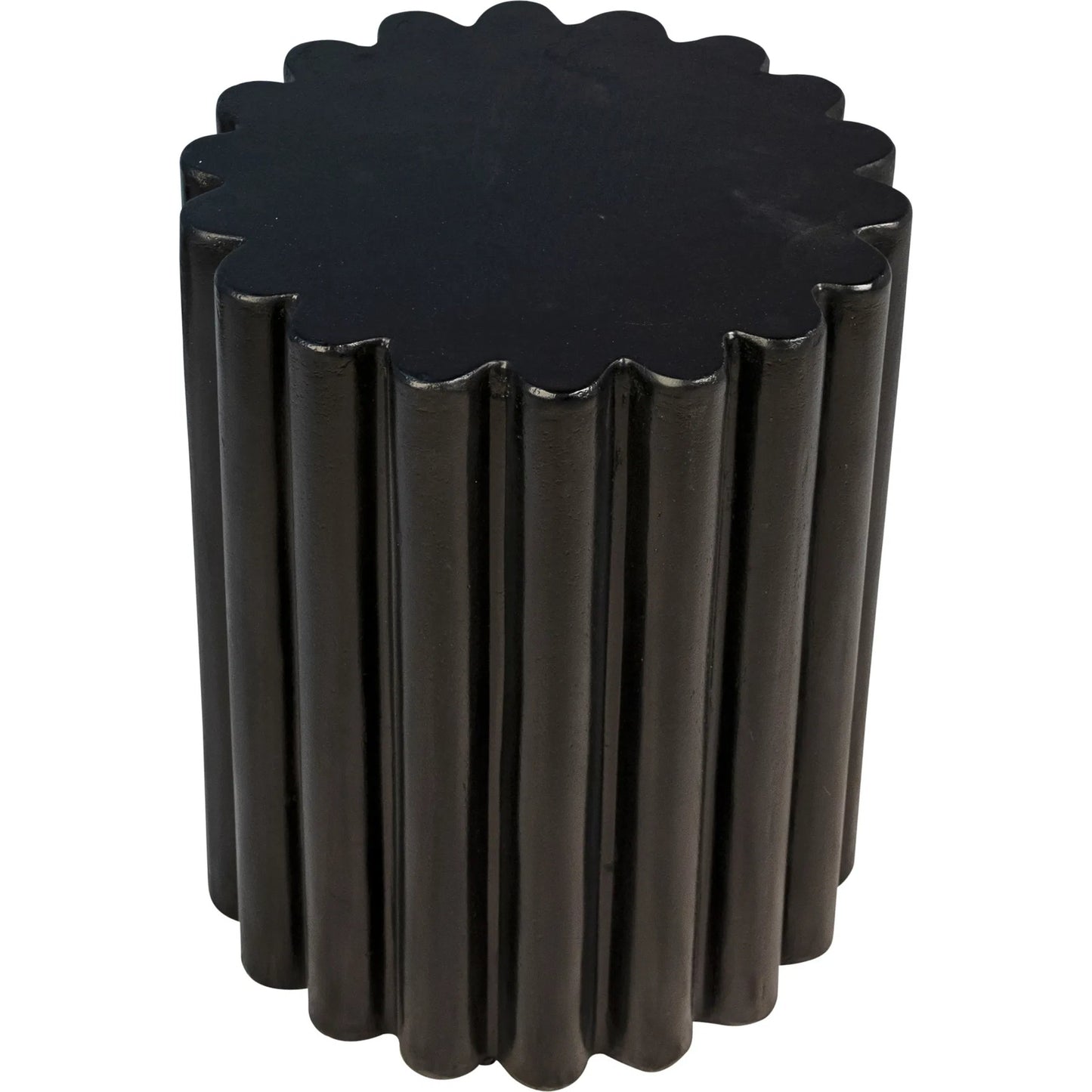 002 SI-2075323 | Additional Silo | Ferrah Round Outdoor Concrete Side Table by Arch & Plane in black and antique black paint with acrylic sealed finish. Made from lightweight concrete in a modern style.