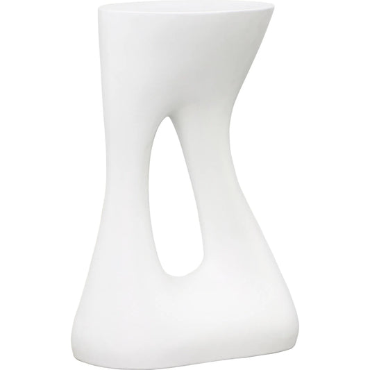 Carolina Side Table by Arch & Plane in white. Made from lightweight concrete in a modern style.