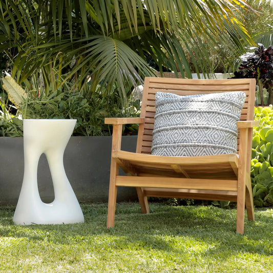Carolina Side Table by Arch & Plane in white. Made from lightweight concrete in a modern style.
