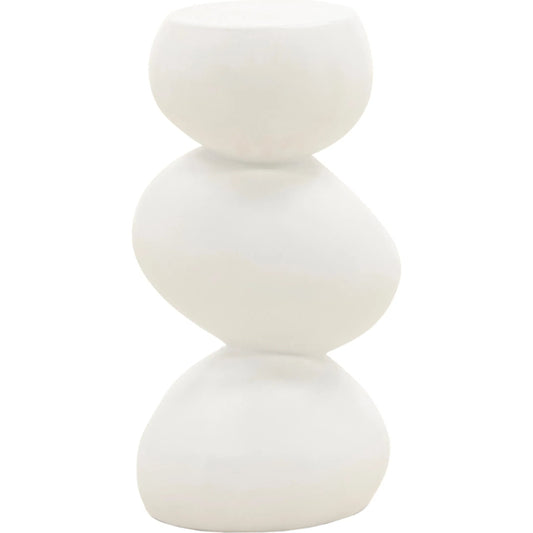 Serenade End Table by Arch & Plane in white. Made from lightweight concrete in a modern style.