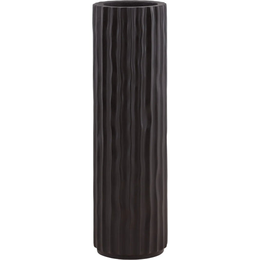 Quade Outdoor Planter by Arch & Plane in lava. Made from lightweight concrete in a modern style.