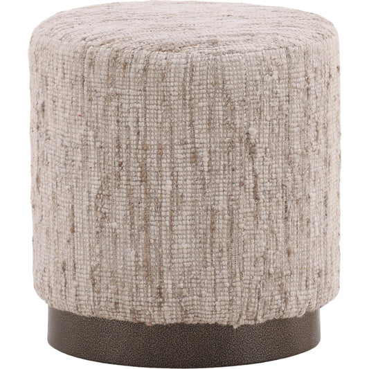 Golding Stool by Arch & Plane in beige. Made from hand spun yarn in a rustic style.