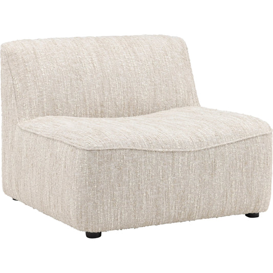 Madeline Modular Sectional - Armless Chair by Arch & Plane in napa beige. Made from textured boucle fabric in a transitional style.