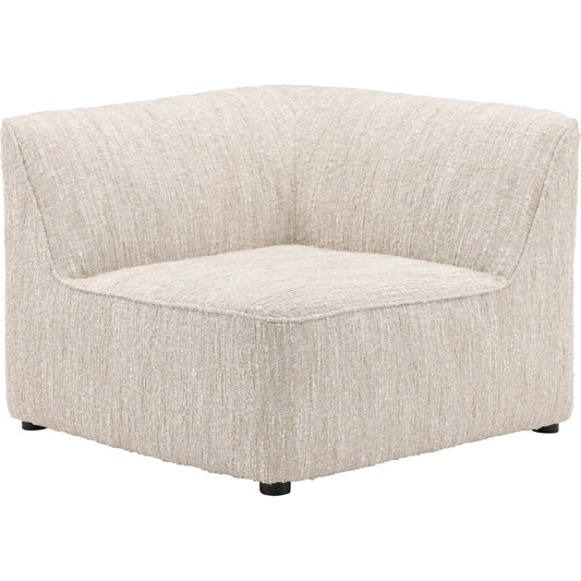 Madeline Modular Sectional - Corner Chair by Arch & Plane in napa beige. Made from textured boucle fabric in a transitional style.