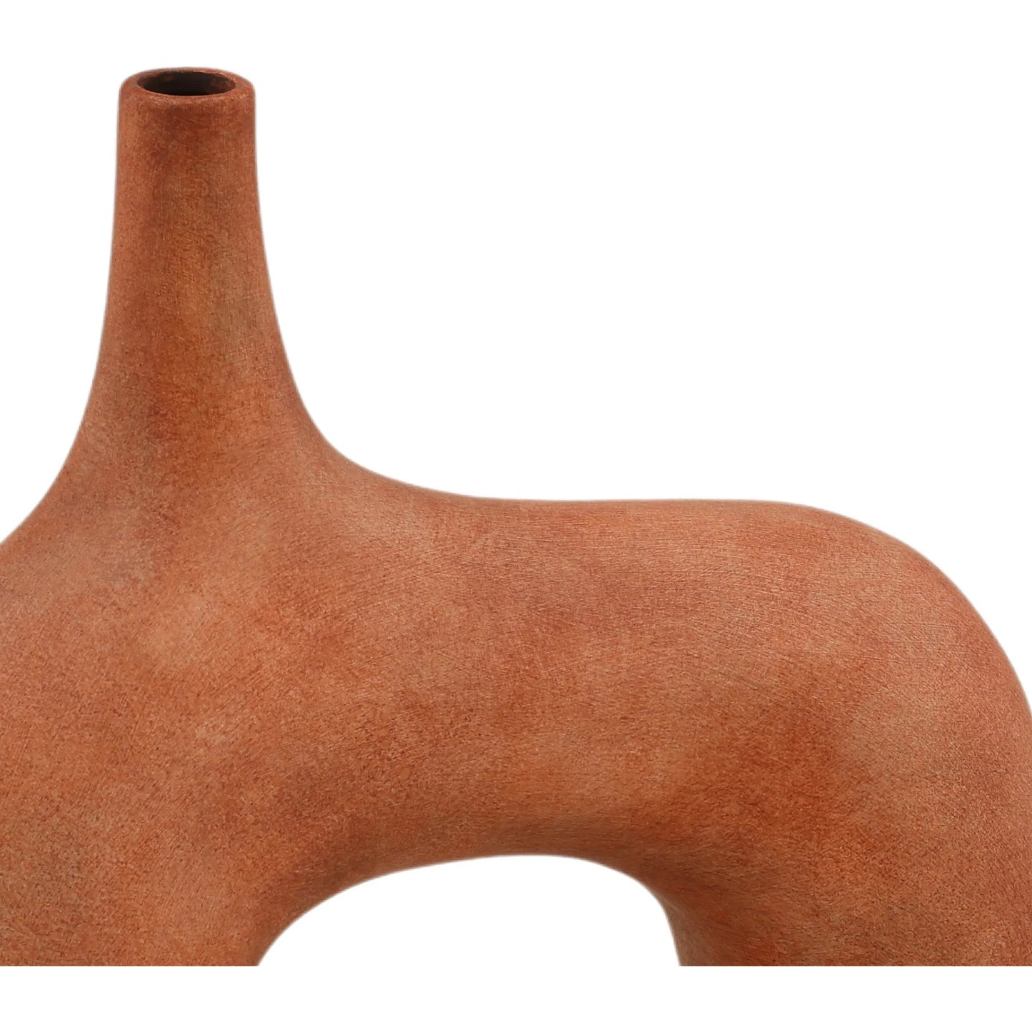 007 SI-2532902 | Closeup | Delmer Vase by Arch & Plane in orange. Made from terracotta in a unique style.