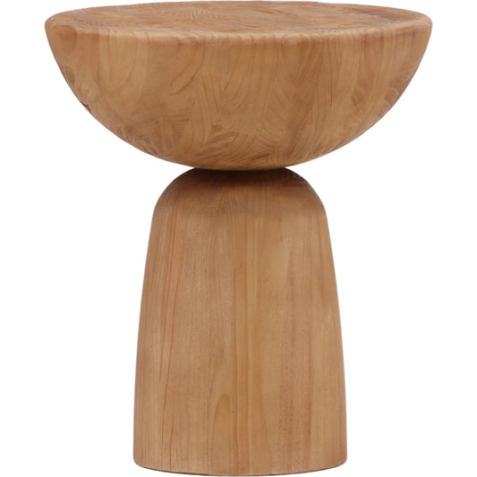 Hourglass Reclaimed Wood Accent Table by Arch & Plane in natural, brown and natural medium brown with a clear sealed finish. Made from reclaimed pine wood in a modern style.