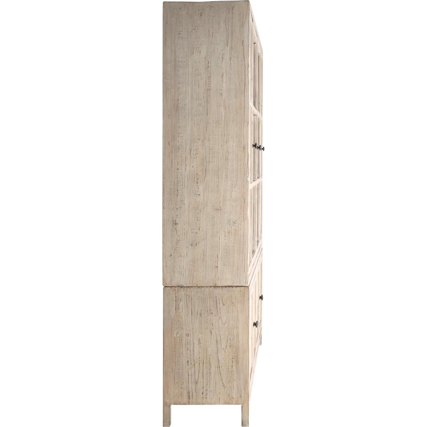 003 SI-2075316 | Additional Silo | Evangeline Reclaimed Wood Cabinet by Arch & Plane in light brown, natural and light warm wash finish. Made from reclaimed pine wood, glass, iron in a modern style.