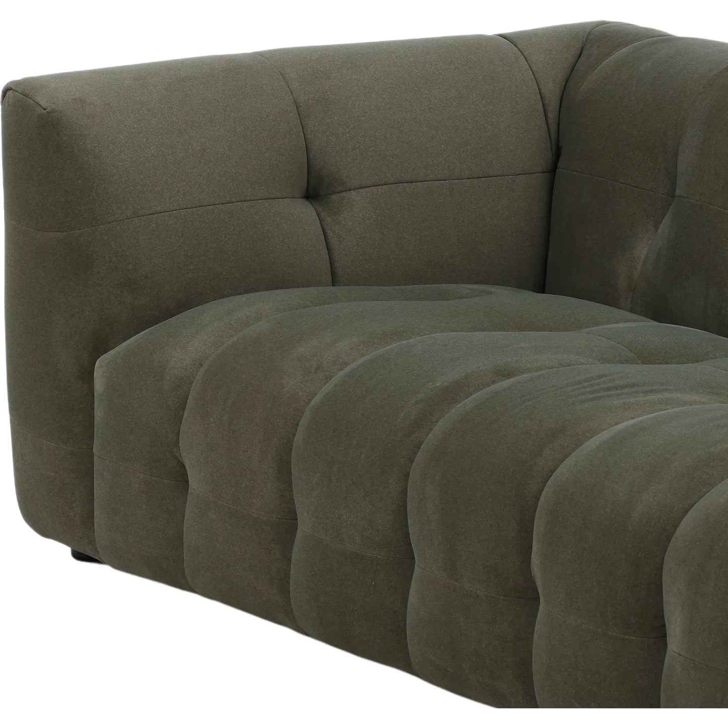 003 SI-2350802 | Additional Silo | Poppy Sofa by Arch & Plane in mohair olive. Made from faux mohair fabric in a unique style.