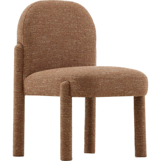 Sans Dining Chair by Arch & Plane in field clay. Made from tweed fabric in a transitional style.