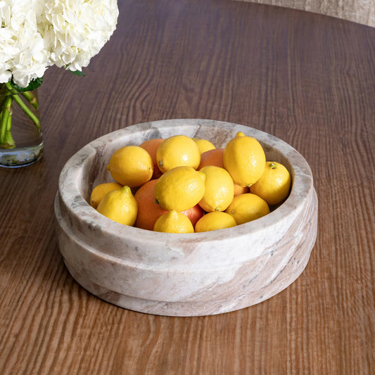 Yarden Bowl by Arch & Plane in brown. Made from marble in a modern style.