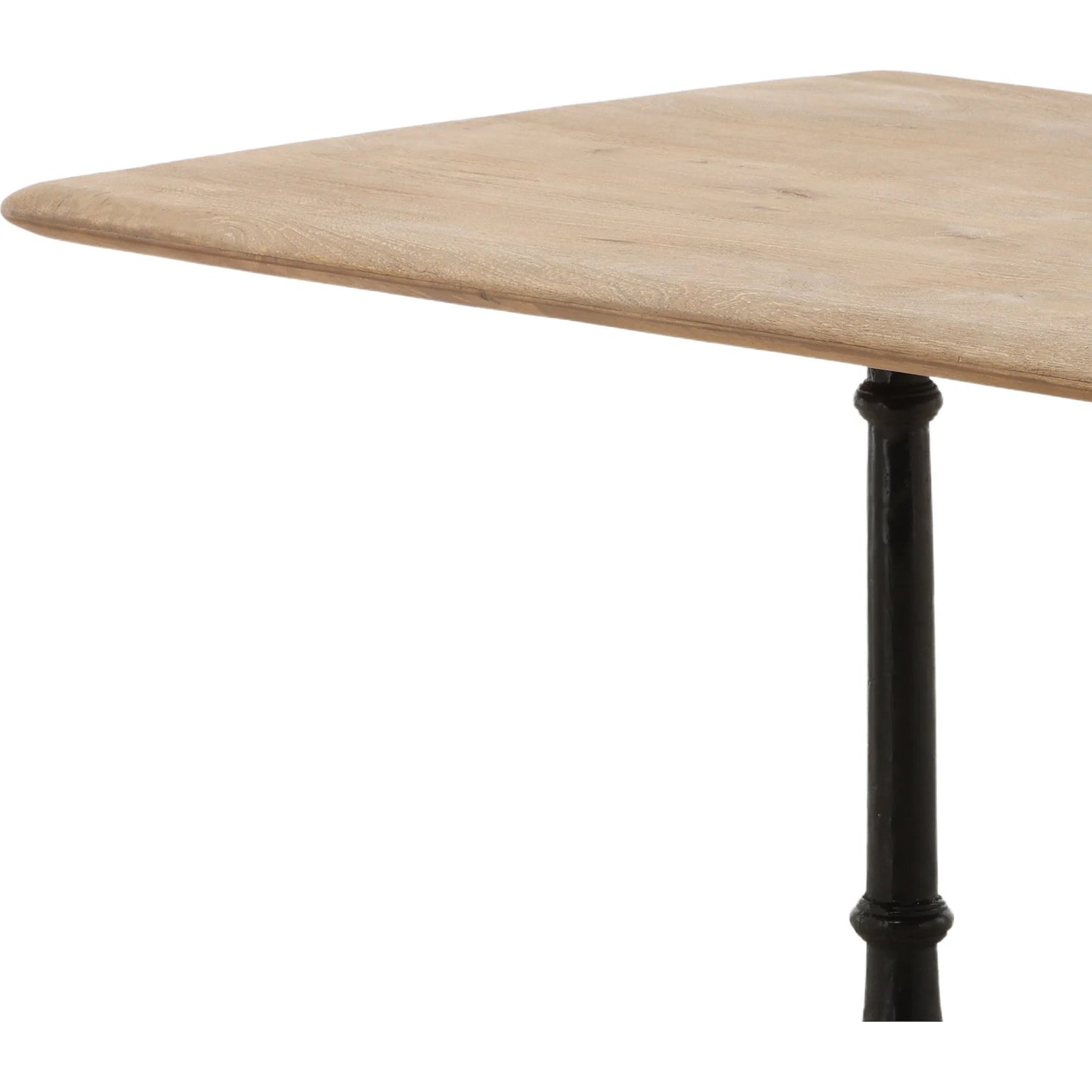 005 SI-2440625 | Closeup | Christian Dining Table by Arch & Plane in natural, black. Made from mango wood, metal in a transitional style.