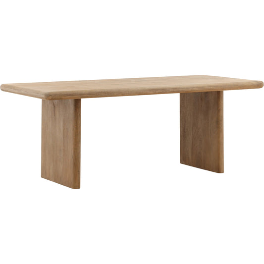 Amalie Dining Table by Arch & Plane in natural. Made from mango wood in a transitional style.