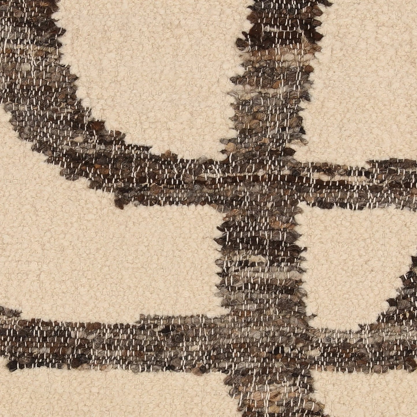 003 SI-2532953 | Closeup | Kailee Pillow by Arch & Plane in charcoal, ivory. Made from handwoven wool cover in a unique style.