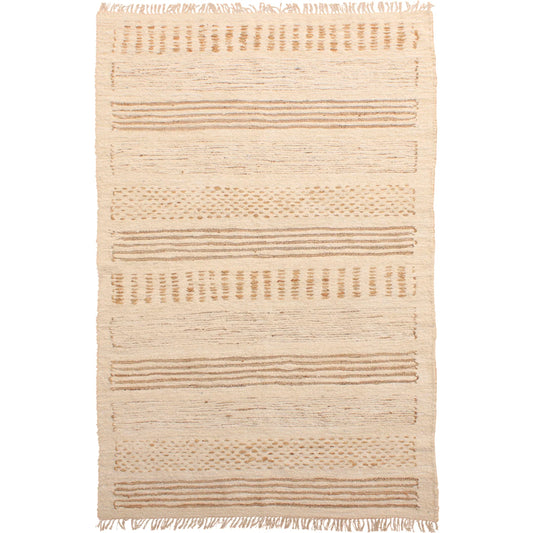 Clarimond DOV44000-IVRY Rug by Arch & Plane in ivory. Made from handwoven reclaimed jute, cotton in a unique style.